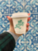 Wallace Espresso coffee cup and Portuguese Art Box on Davenport