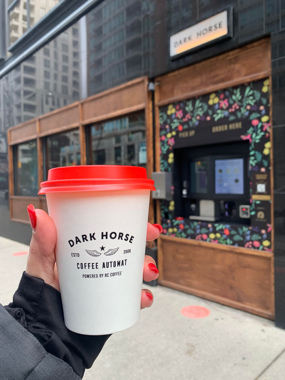 Dark Horse Coffee Automat by RC Coffee located in Yorkville Toronto