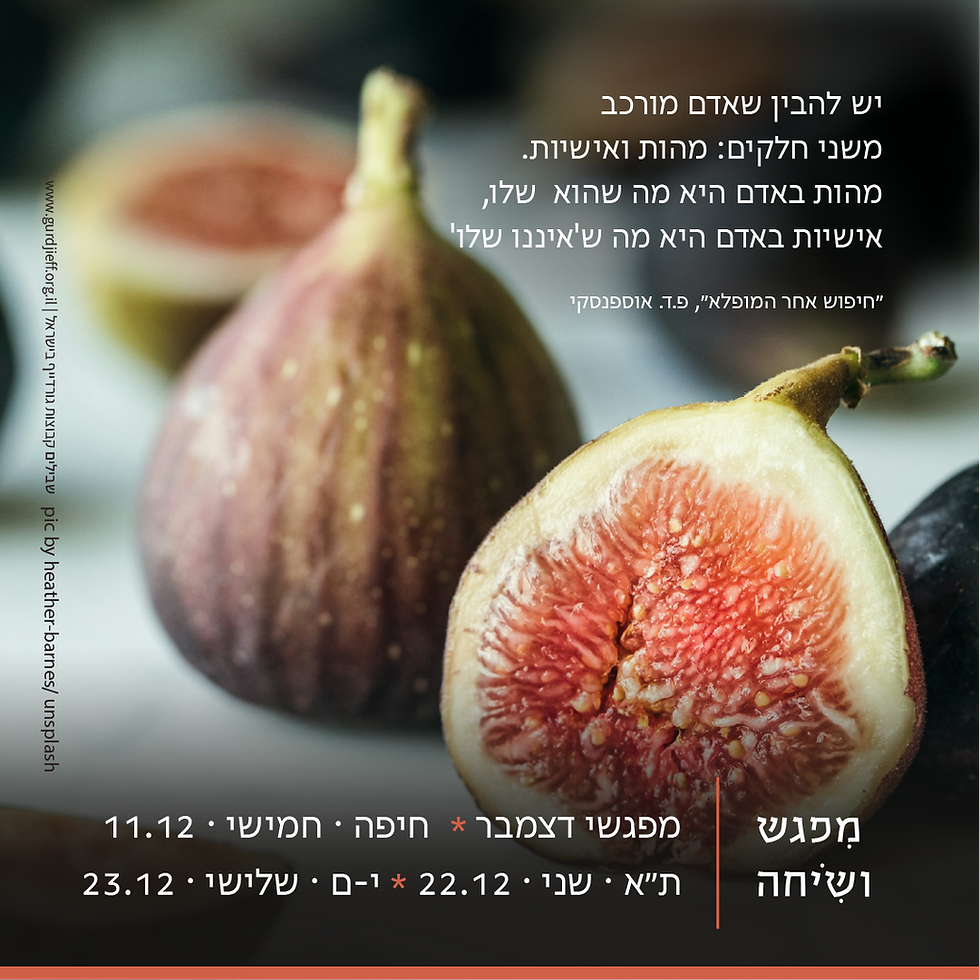 מפגש הכרות עם משנתו של גורדייף - 23.12, ירושלים