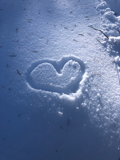 Heart of snow. My sister drew this one :)