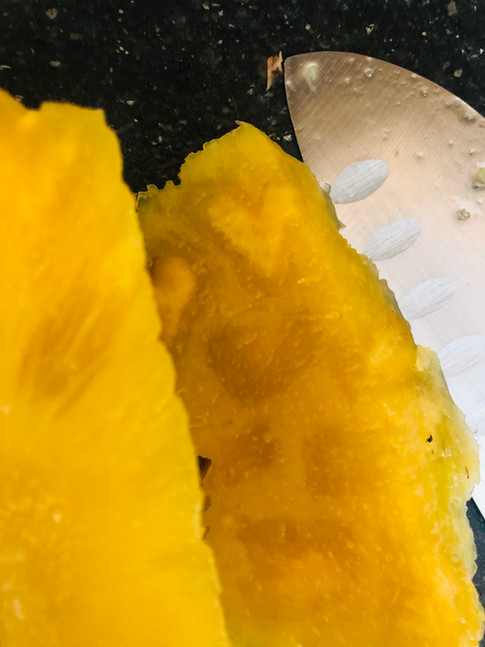 Heart of pineapple. Can you see the shape at the top?