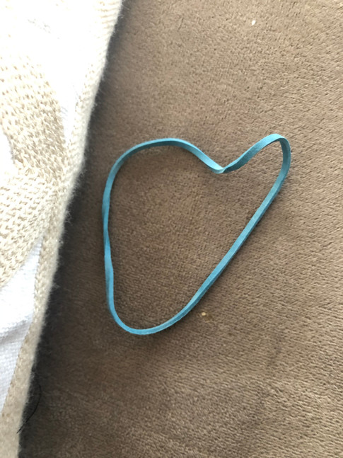 Heart of rubber band.