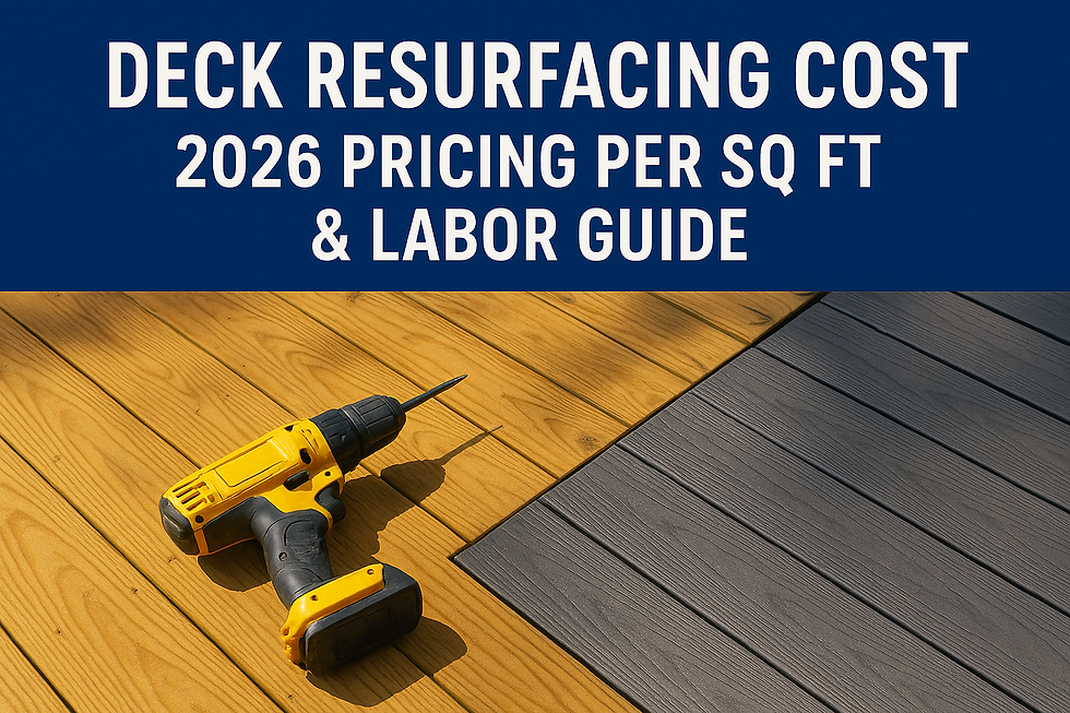 Deck Resurfacing Cost: 2026 Pricing Per Sq Ft & Labor Guide