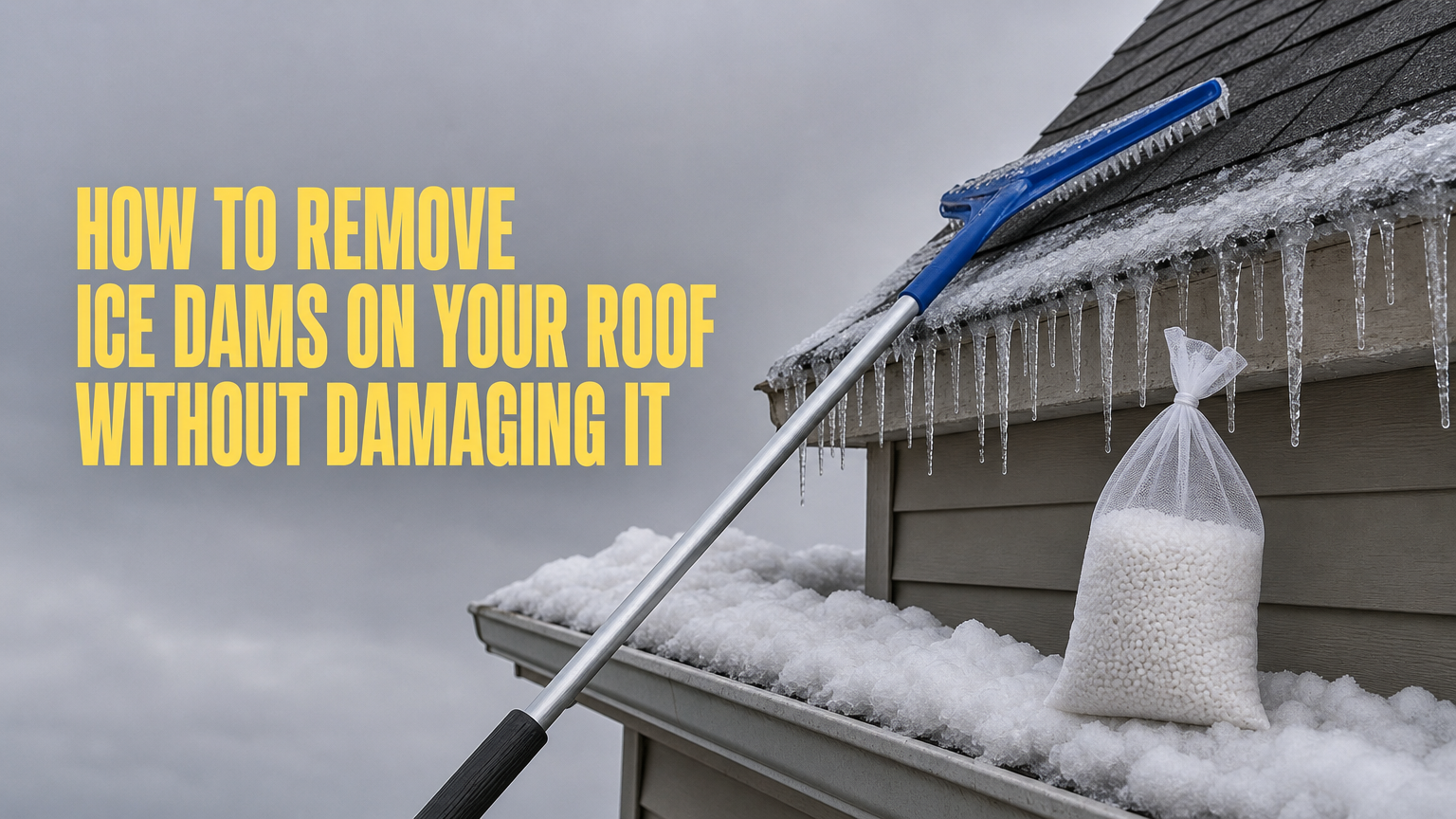 How to Remove Ice Dams on Your Roof Without Damaging It