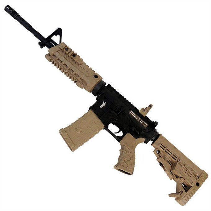 Прев'ю: Страйкбольна штурмова гвинтівка M4 14.5" full metal - Tan (CAA)