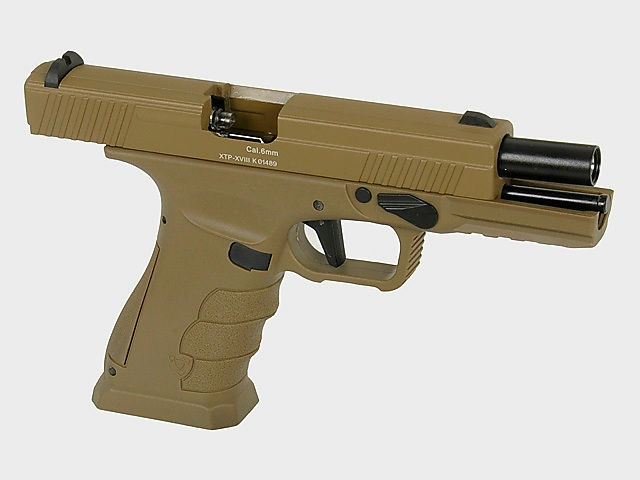 Прев'ю: Страйкбольный green gas пістолет XTP Xtreme Training Pistol - Desert [APS]
