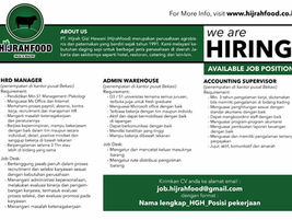 We Are Hiring