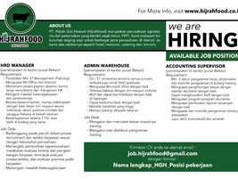 We Are Hiring