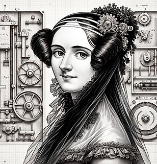1 DALL·E 2024-01-31 17.46.58 - Refine the second image of Ada Lovelace, where she is looki