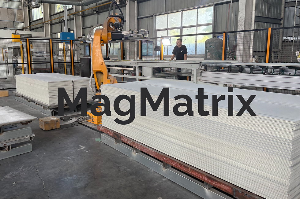 Jinpeng Group -- MagMatrix BMSC 517 New Sulfate Magnesium Oxide Boards for fire rated structural exterior wall sheathing, subfloor sheathing and roofing sheathing panels.