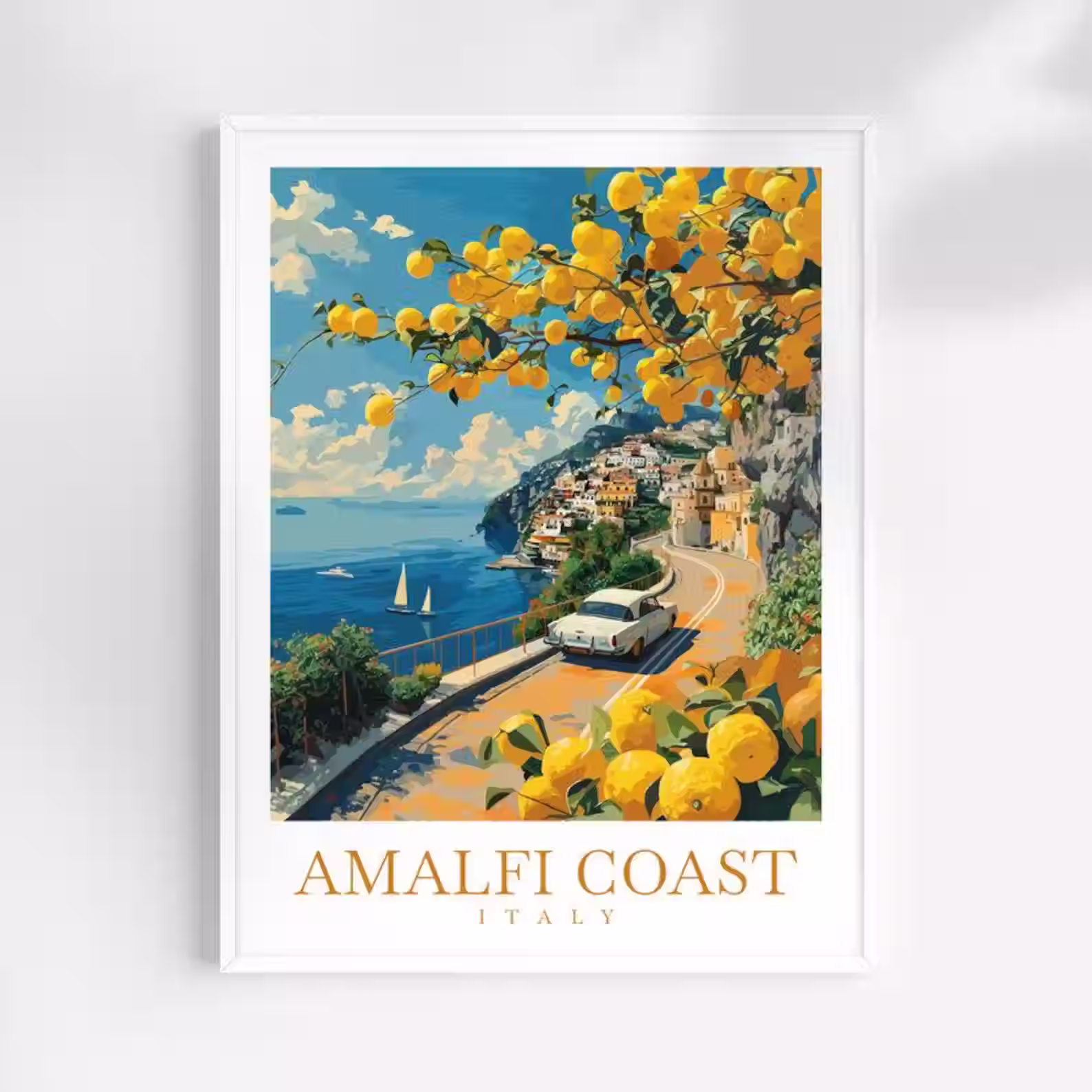 Amalfi Coast Wall Art Print | Mediterranean Travel Inspired Decor
