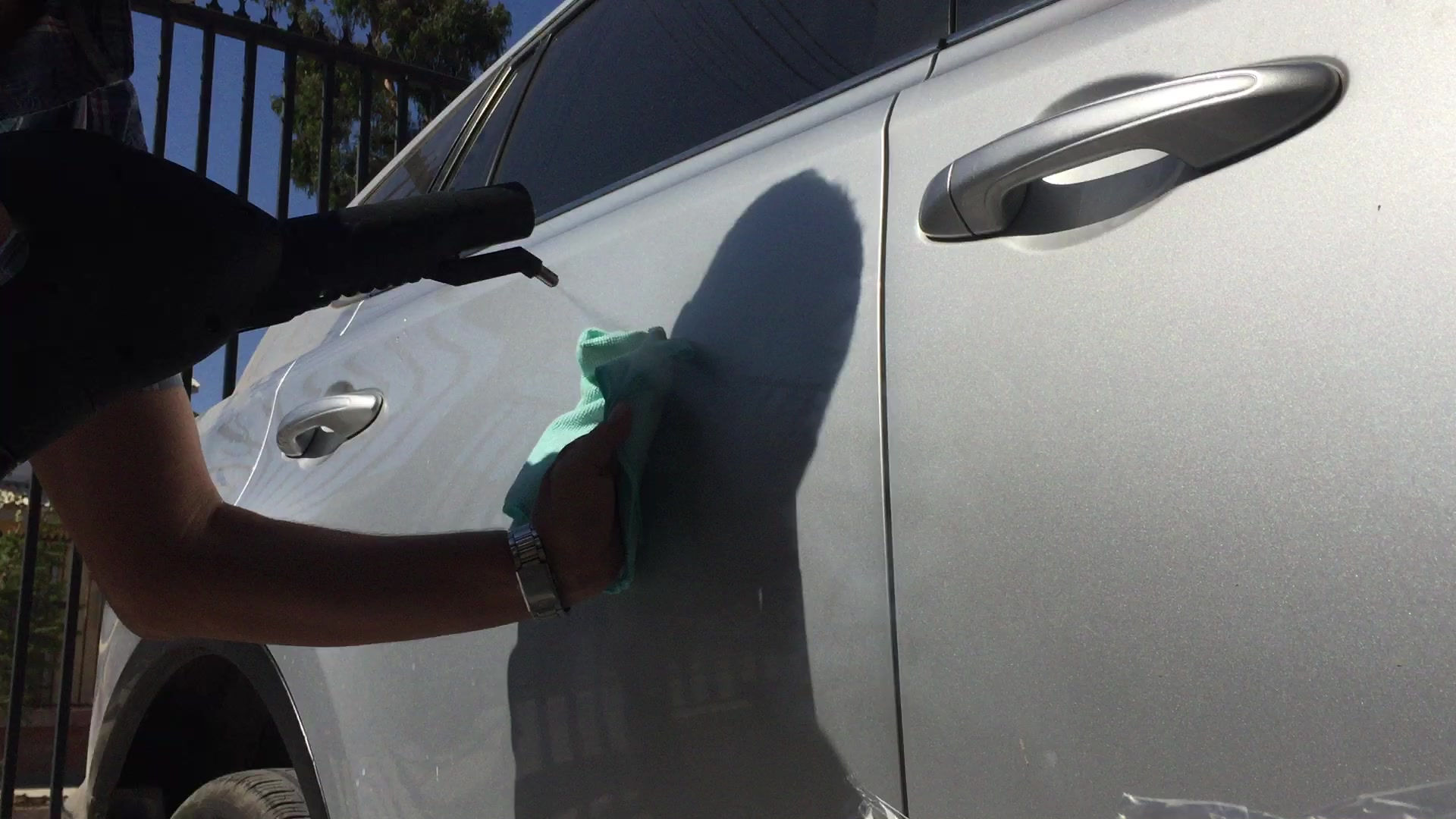 Lavado de automóviles con vapor