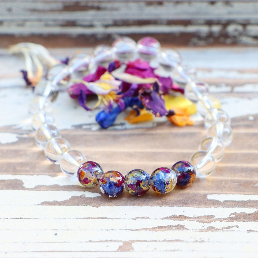 Thumbnail: Beaded Stretchy 5- Bead Bracelet
