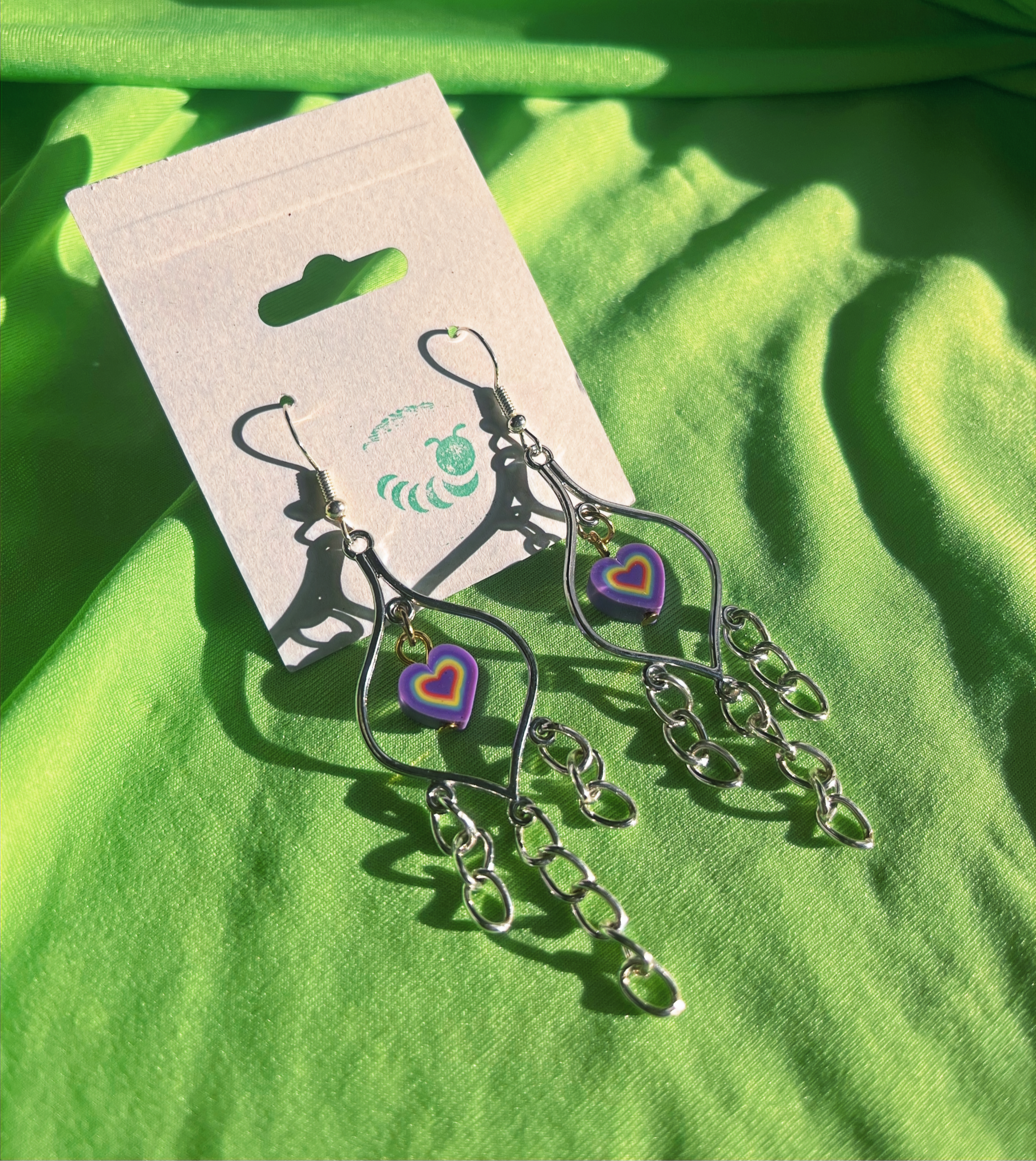 Purple Chain Hearts