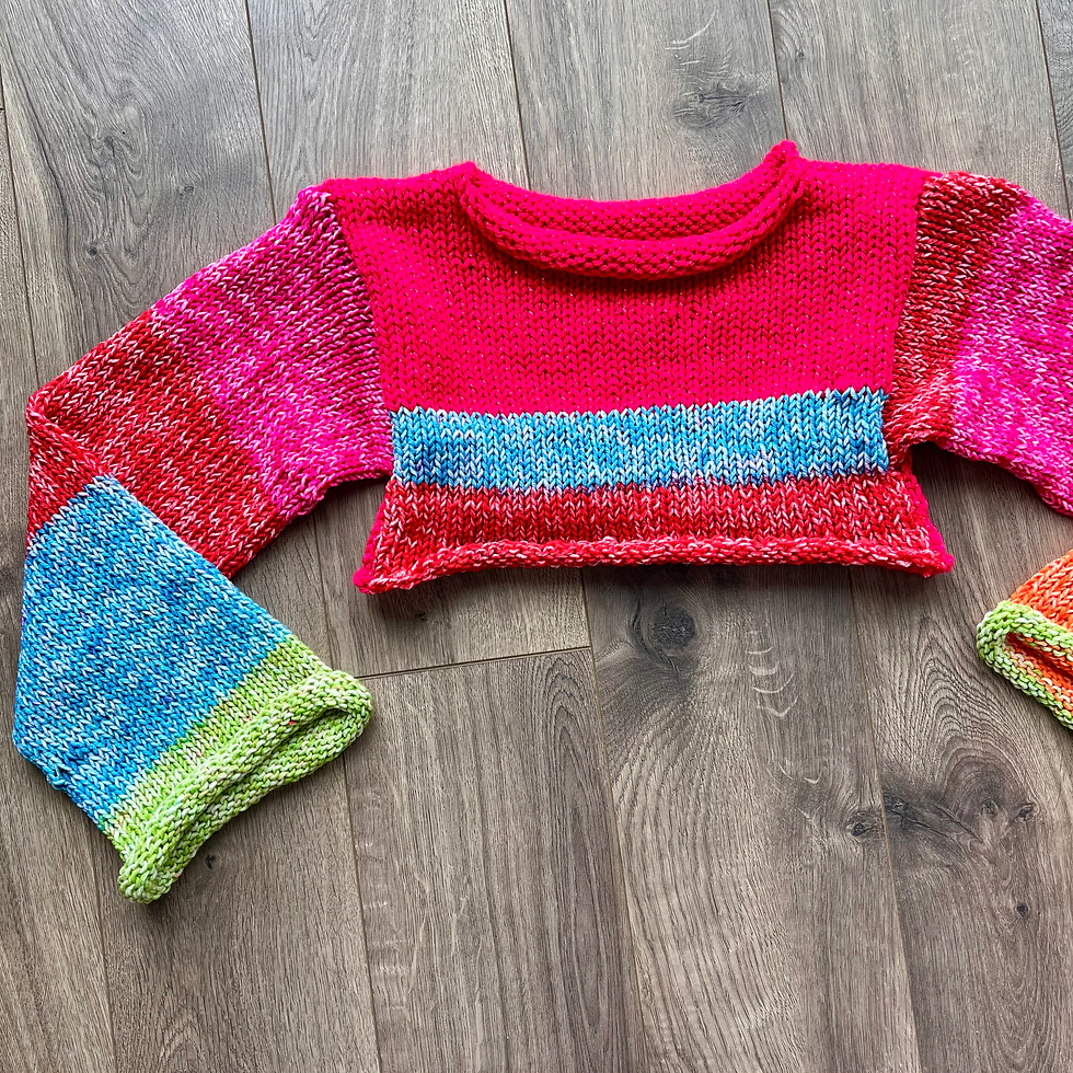 Thumbnail: Rainbow Sherbet Knitted Mini Sweater