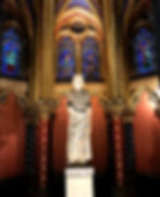King Louis IX of France in the lower chapel of the Sainte-Chapelle