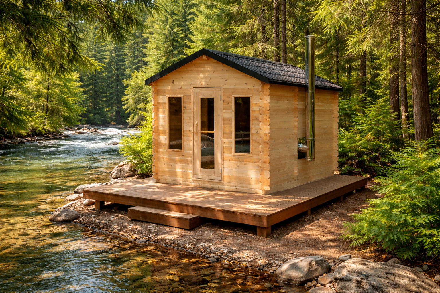 Cabine géorgienne avec vestiaire