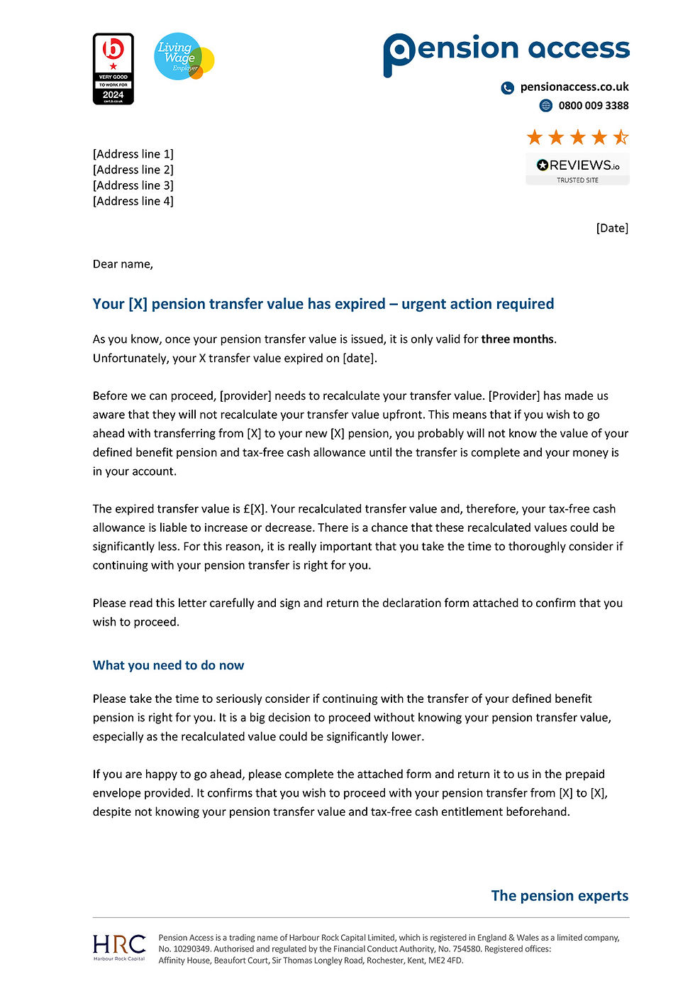 Technical pension letter 1