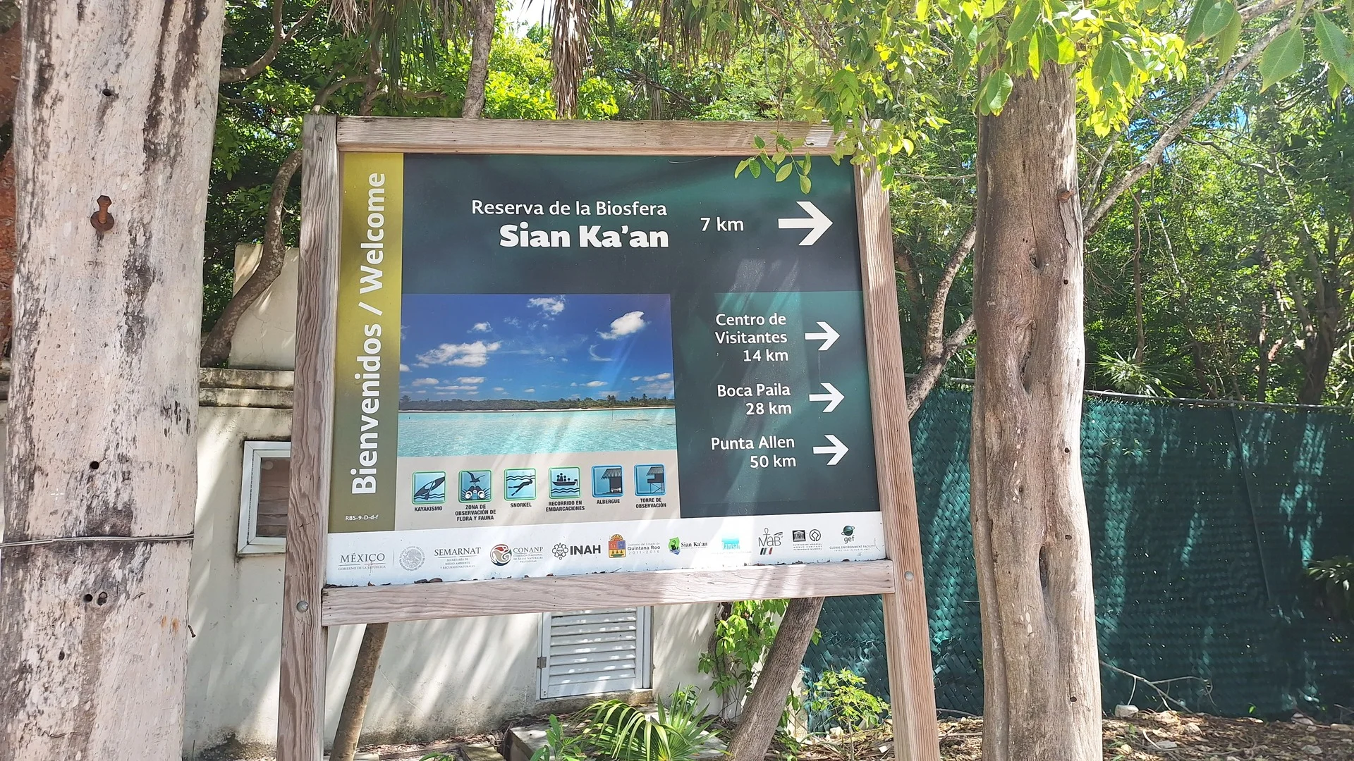 Letrero Biosfera Sian Ka ann