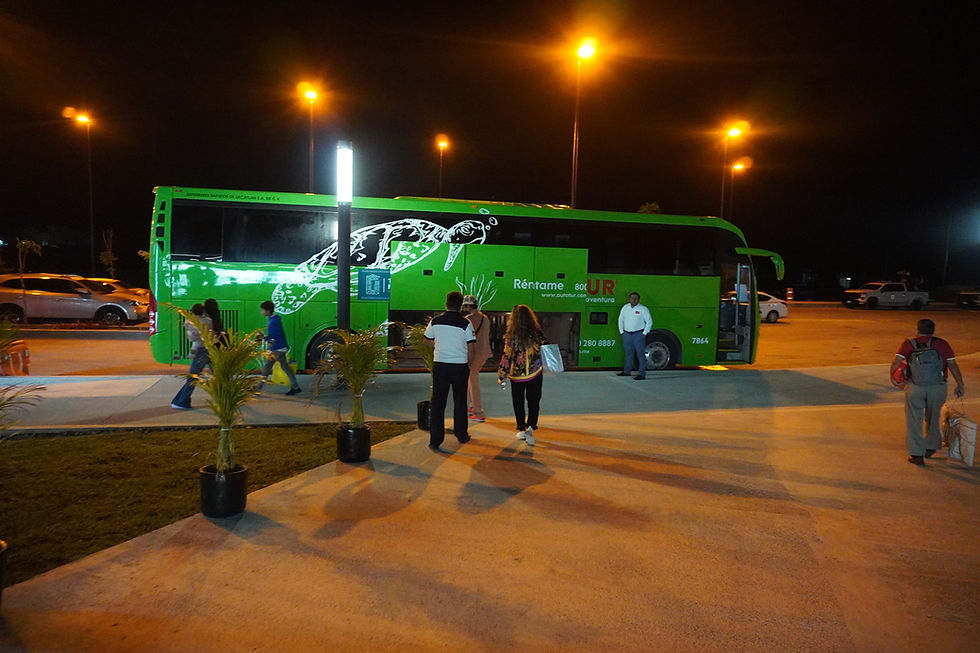 Minibús Eléctrico del aeropuerto a la terminal de tren maya