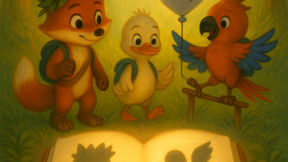 All three friends are fully engaged with embracing the story's emotions, actions, and growing themselves.