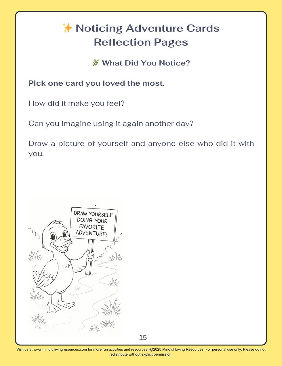 Thumbnail: Back page of the pack with a fun black and white image for kids to color.