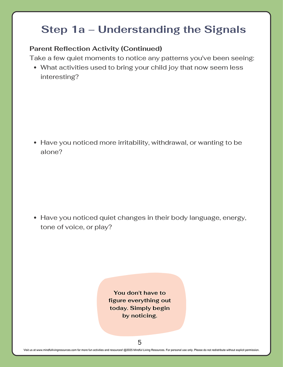 The Sadness Trail Map - Understanding Signals