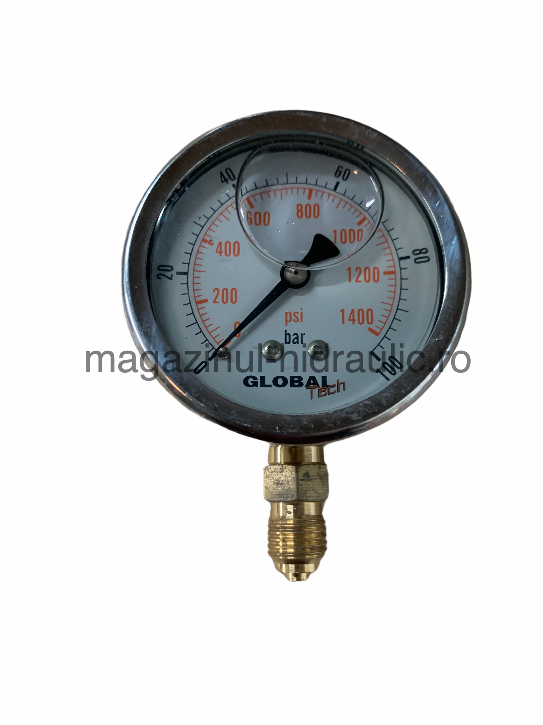 Manometru cu glicernă radial 0-100 bari