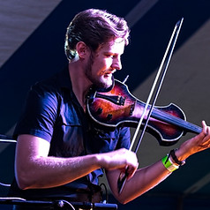 Steve Lesko playing fiddle in the Celtic band CrossBow at the Detroit Highland Games in Livonia Michigan