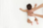 Top view of mother and her cute child on