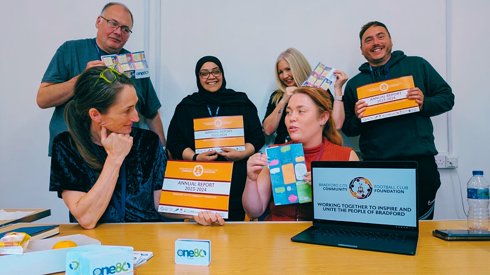 The Bradford City FC Community Foundation visited The Bridge Project's One80 service shall work together to support some of the most vulnerable members of the Bradford community