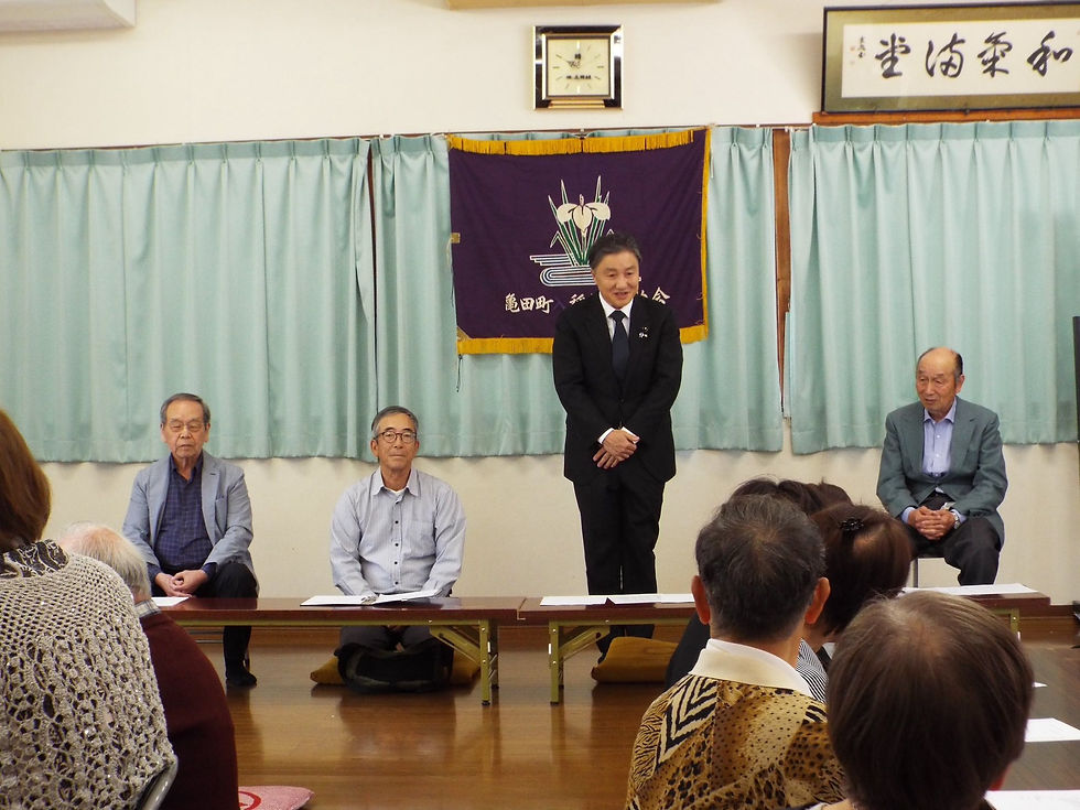 江南区稲葉地区の「あやめ会」総会にお招きいただき、ご挨拶をさせていただきました