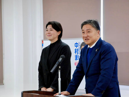 参院選におきまして自民党公認候補となった中村まいさんと江南区内をご挨拶させていただきました