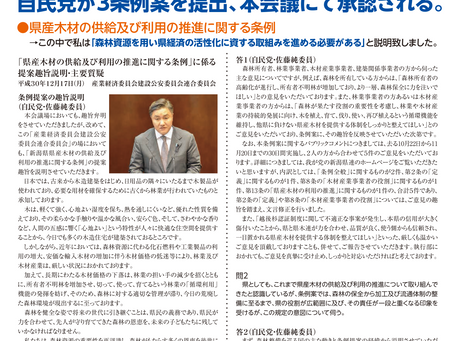 12月定例議会報告 | 佐藤純 県政通信臨時号
