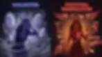 Two images depict gaslighting and emotional manipulation. Left: Woman in confusion, broken mirrors, purple hues. Right: Woman controlled, orange tones, words guilt, fear, obligation.