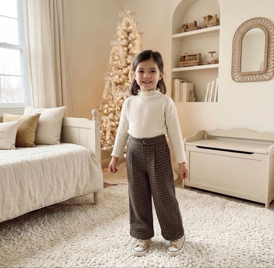 Petite Lotus Belle Plaid Pant