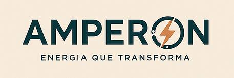 Logo da Empresa AmperOn com o slogan 'Energia que transforma'