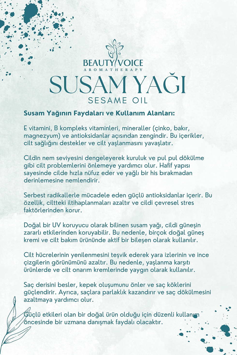 Küçük resim: Susamyağı Kullanım Alanları