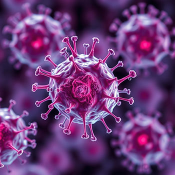 Microscopic view of mast cells, which can become more active during perimenopause due to hormonal fluctuations, potentially increasing histamine release and affecting symptoms like inflammation, leaky gut, allergies, and anxiety.