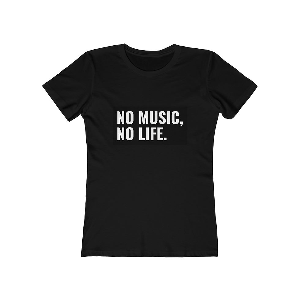 Miniatura: 'No Music, No Life' by Snuffbox Women's The Boyfriend Tee