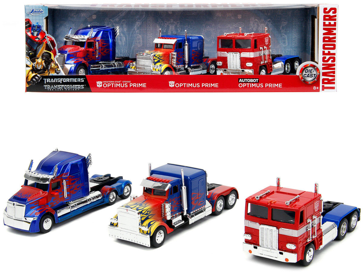 Transformers Optimus Prime Trucks Set of 3 pieces 1/32 Diecast Model Cars byJada