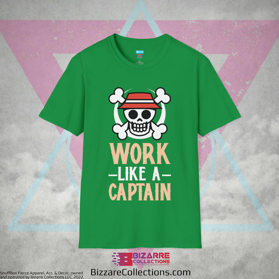 Thumbnail: 'Work Like a Captain Pirate' by Snuffbox Unisex Softstyle T-Shirt
