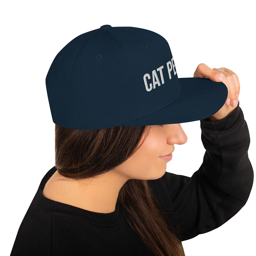 Thumbnail: Cat Person Snapback Hat Cap
