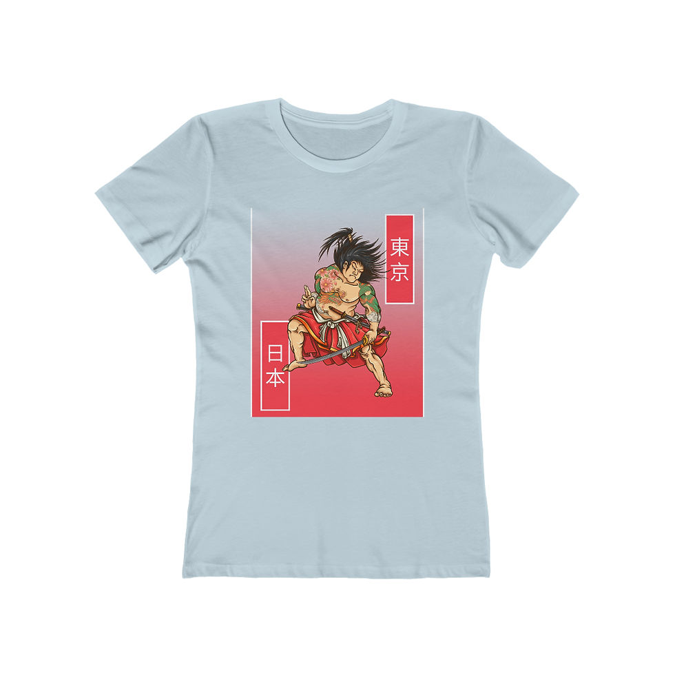 Thumbnail: 'Japanese Warrior' by Snuffbox Women's The Boyfriend Tee