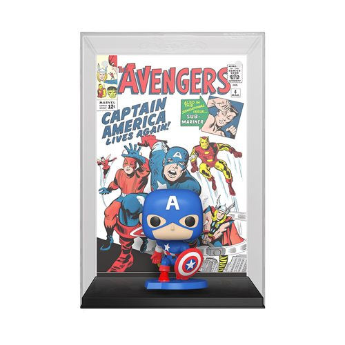 Thumbnail: The Avengers #4 1963 Captain America Funko Pop! Comic Cover Figure with Case #27