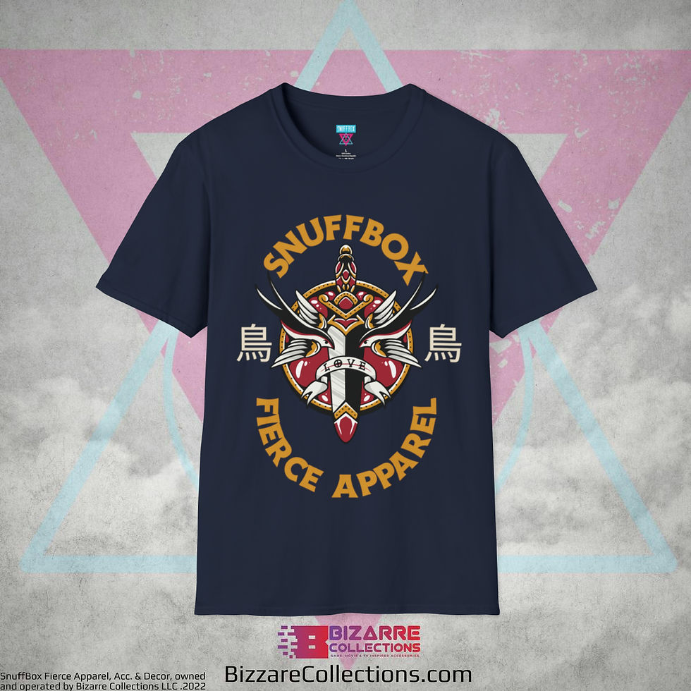 Thumbnail: 'Snuffbox Tattoo Dagger' by Snuffbox Unisex Softstyle T-Shirt