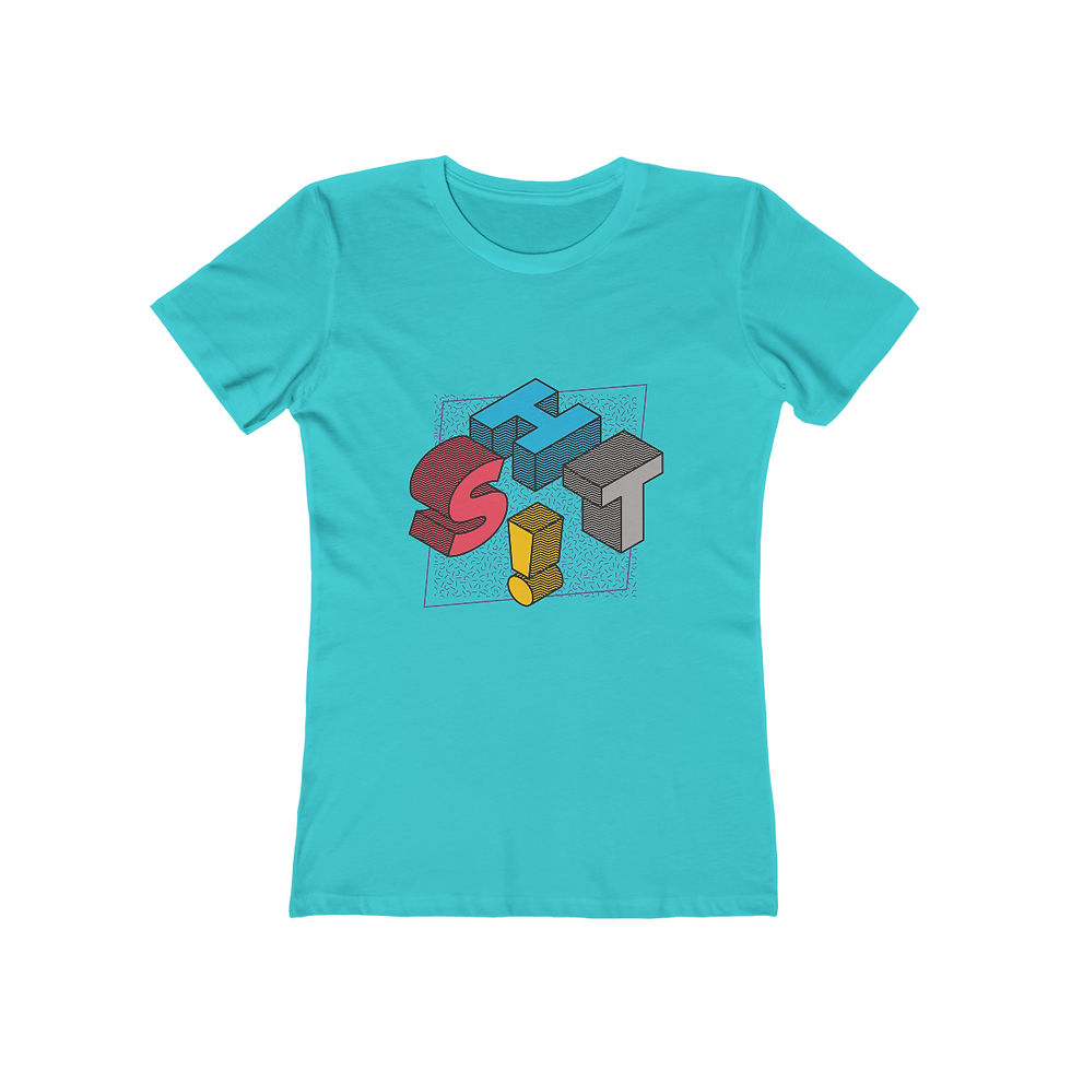 Miniatura: 'S.H.!.T' by Snuffbox Women's The Boyfriend Tee