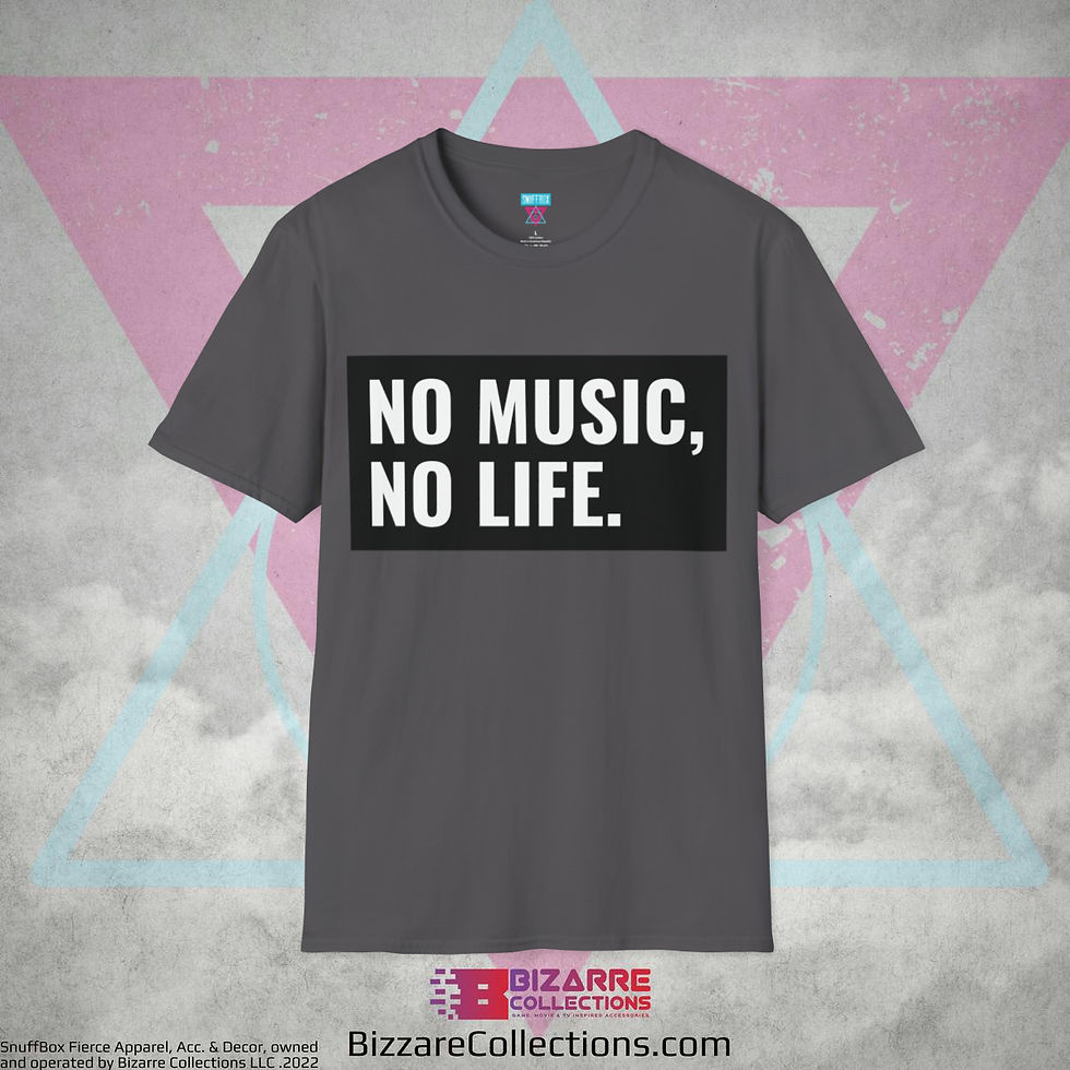 Thumbnail: 'No Music, No Life' by Snuffbox Unisex Softstyle T-Shirt