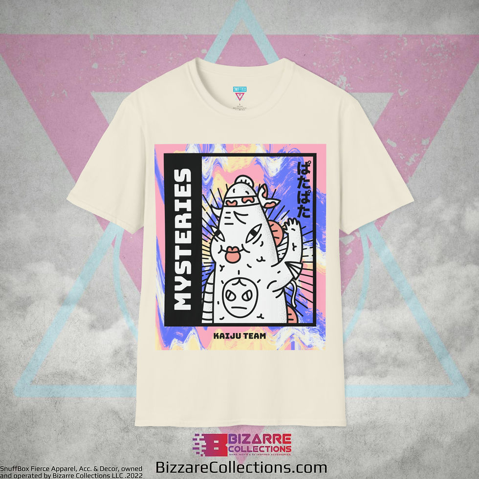Miniatura: 'Mysteries Dino' by Snuffbox Unisex Softstyle T-Shirt