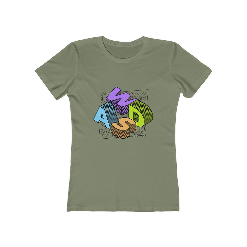 Thumbnail: 'A.S.W.D' by Snuffbox Women's The Boyfriend Tee